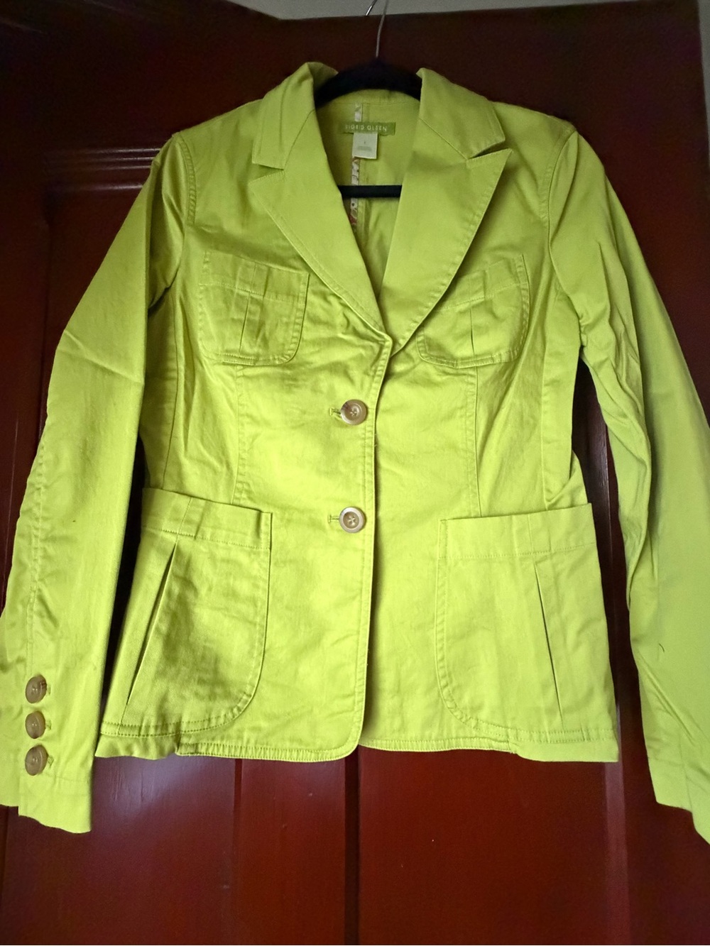 Sigrid Olsen green blazer.  Size 6